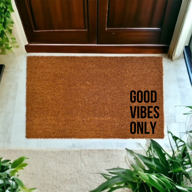 Good Vibes Only, Welcome Mat, Funny Doormat