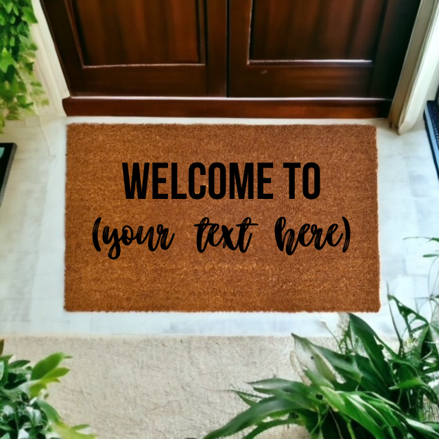 "Welcome to" Custom Doormat - The Minted Grove