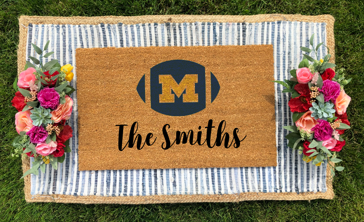 U of M Football- Personalized Doormat - The Minted Grove
