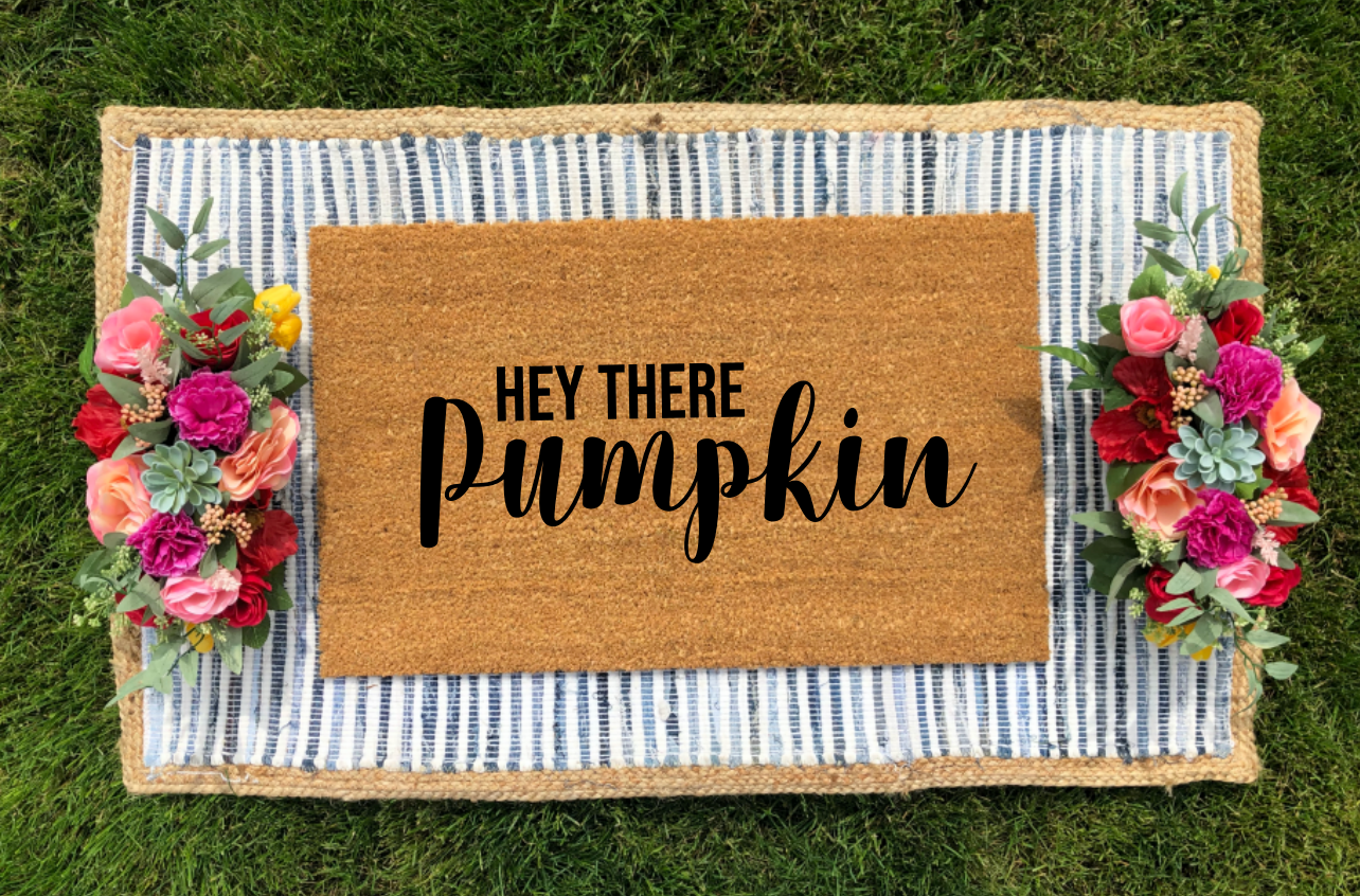 Hey There Pumpkin - Fall Inspired Doormat - The Minted Grove