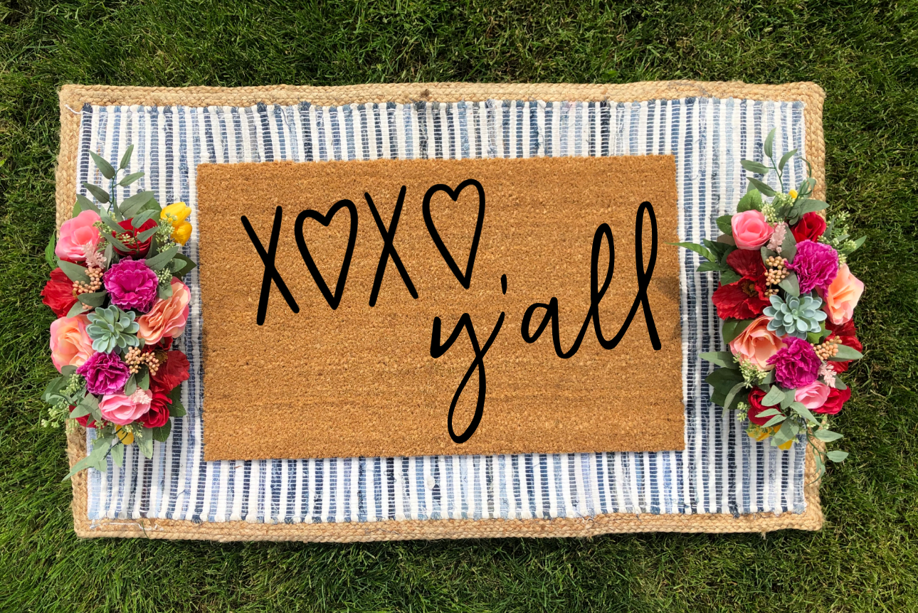 XOXO Y'all - Valentine's Day Doormat - The Minted Grove
