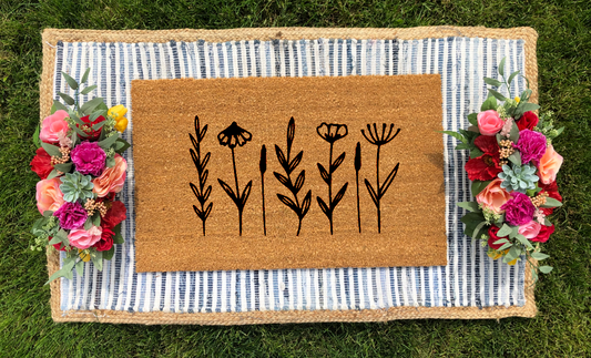 Wildflower Doormat - The Minted Grove