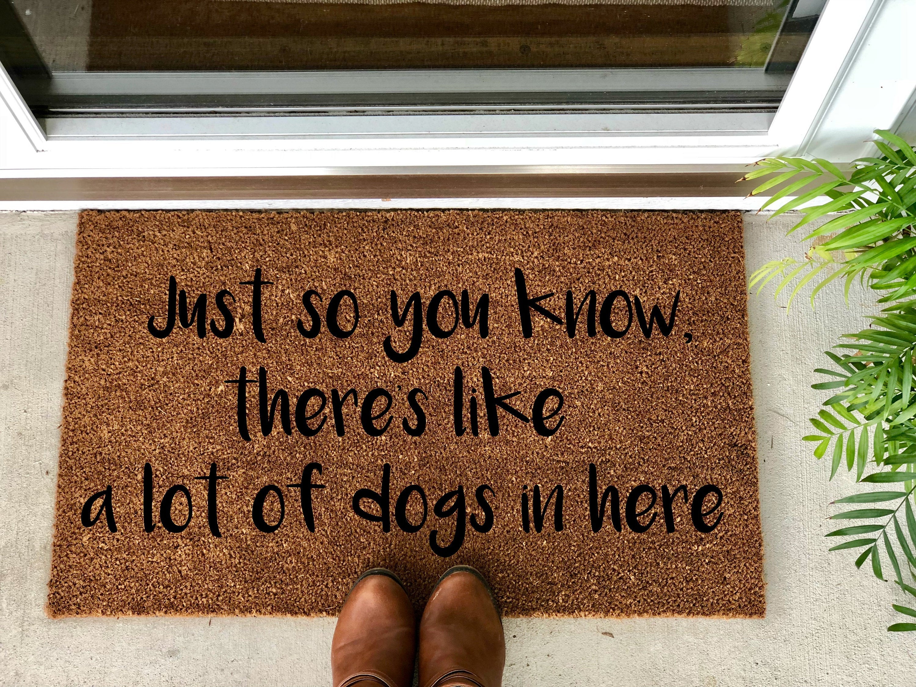 There's like a lot store of dogs in here doormat