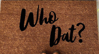Who Dat? Doormat - The Minted Grove