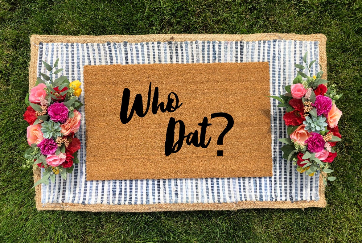 Who Dat? Doormat - The Minted Grove