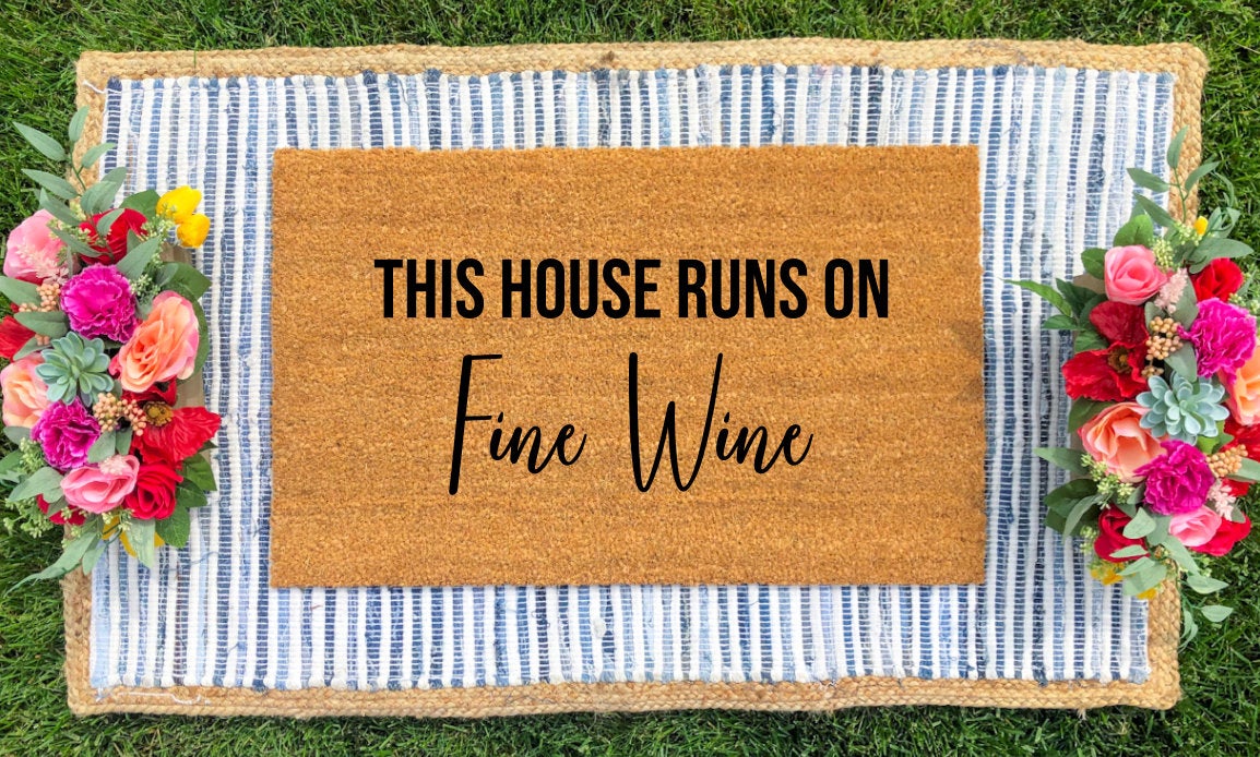 Create Your Own - "This House Runs On..." Doormat - The Minted Grove