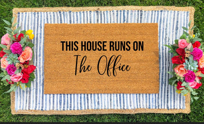 Create Your Own - "This House Runs On..." Doormat - The Minted Grove