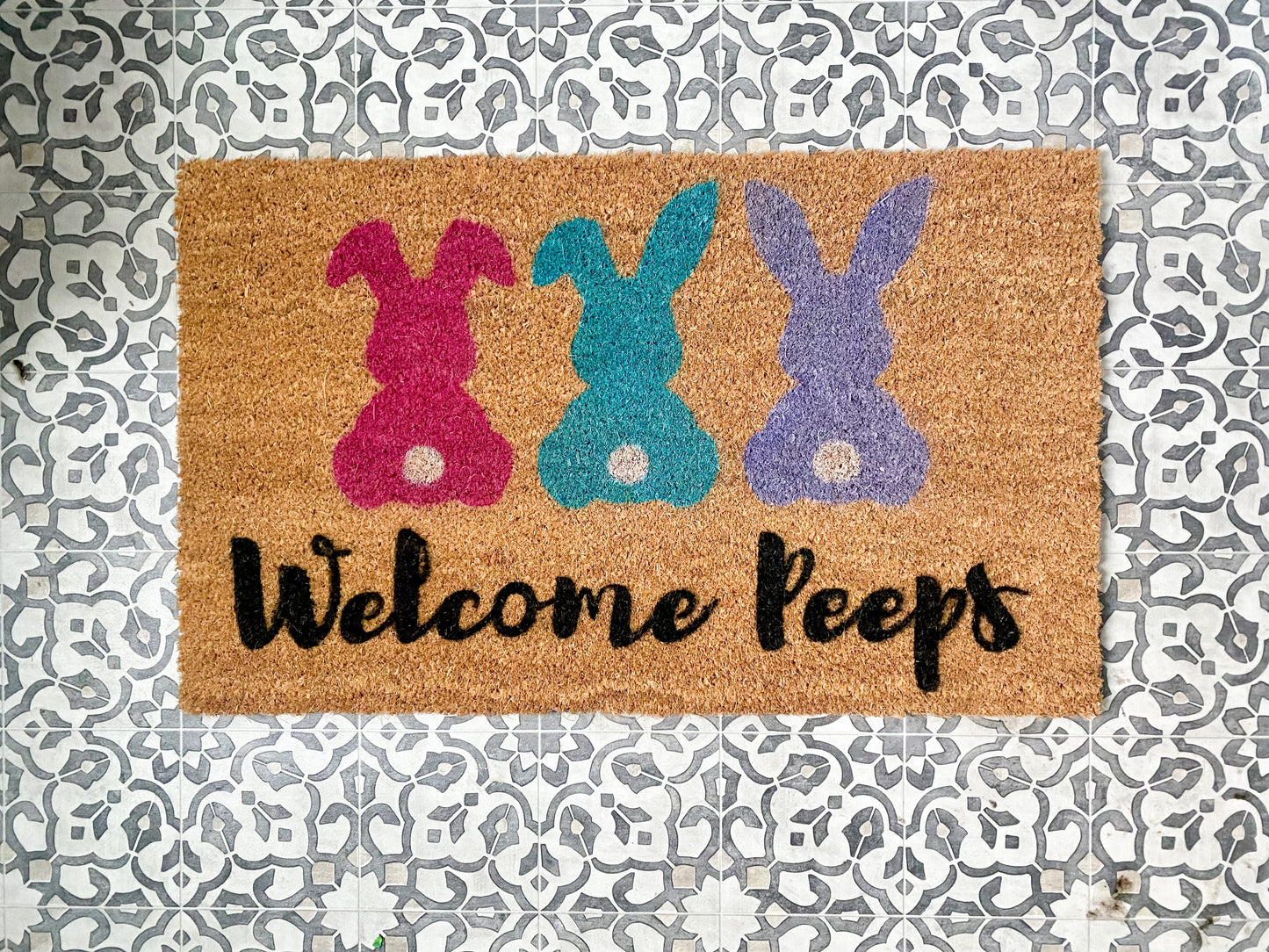 Welcome Peeps- Spring Doormat - The Minted Grove